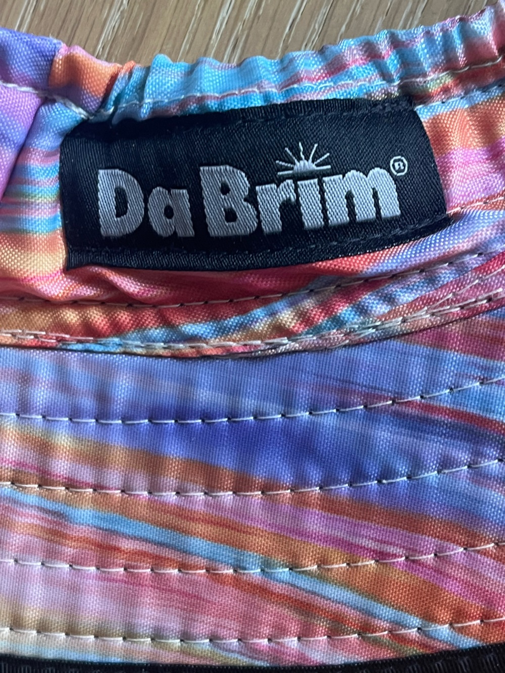 DA BRIM Sporty Cycling Helmet Visor | Pastel Ribbons | UPF50+ Sun Protection - Picture 5 of 6